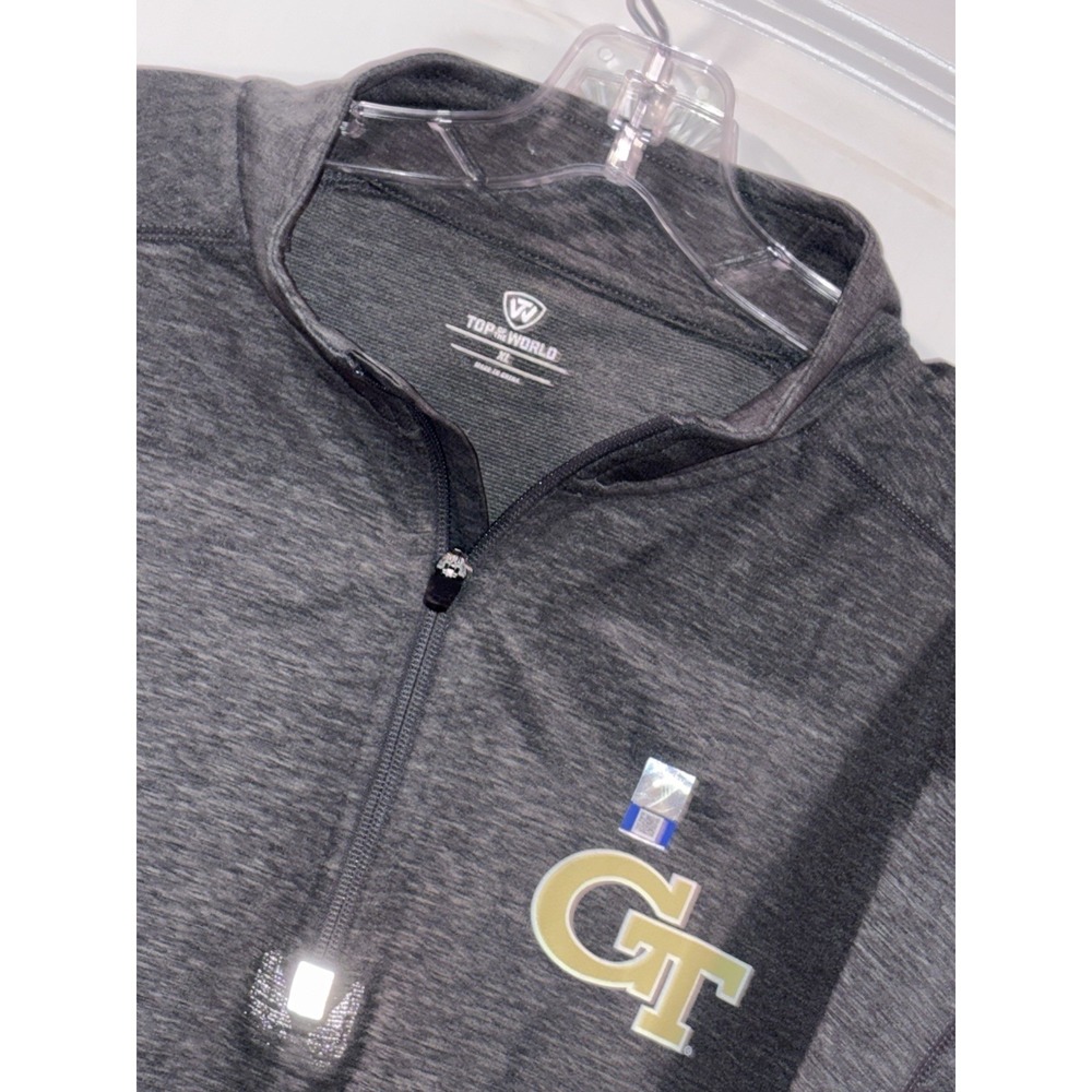 Georgia Tech Men's XL Yellow‎ Jackets 1/4 Zip Pullover Sweatshirt Fast Shipping!